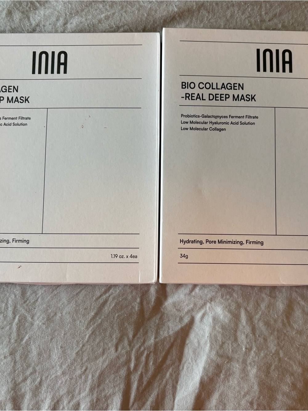 Inia Bio Collagen Real Deep Mask - (2 boxes, 4 masks per box)